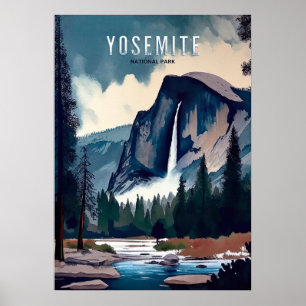 Poster Yosemite Watercolor