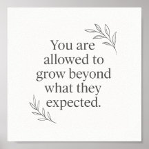 You Are Allowed to Grow – Empowering Wall Art for
