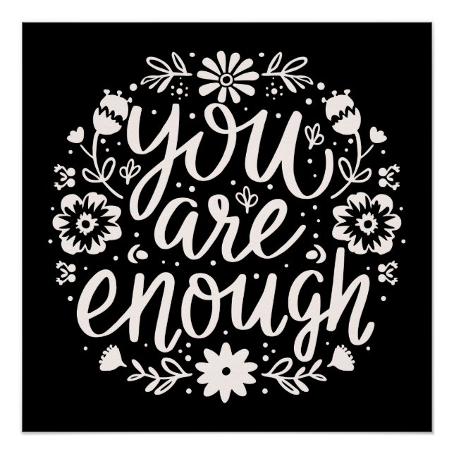Póster You are enough self love mental health support (Frente)