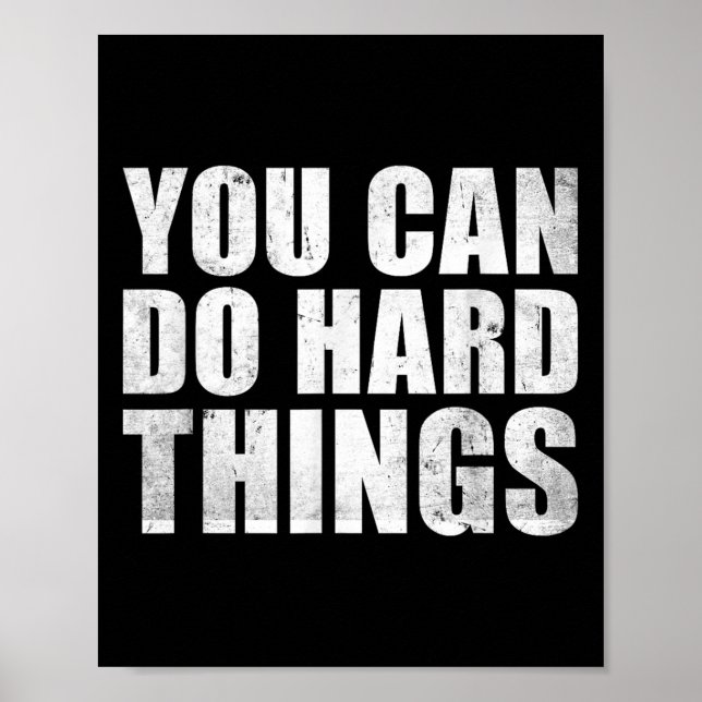 Poster You Can Do Hard Things Shirt For Teachers Motivati (Frente)