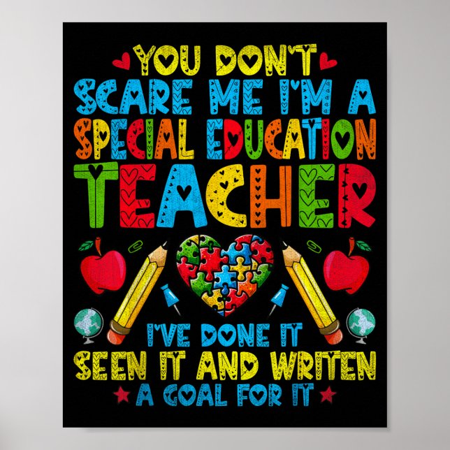 Poster You Don't E Me I'm A Special Education Teacher - S (Frente)