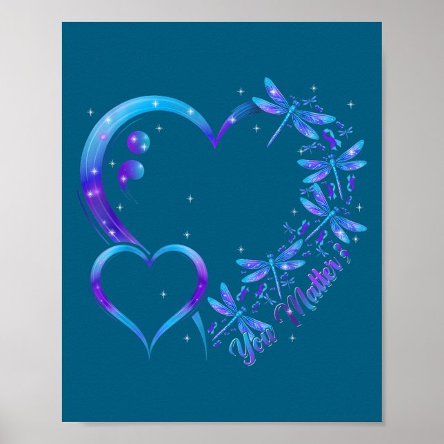 Poster You Dragonfly Suicide Prevention Awareness Men Wom (Frente)