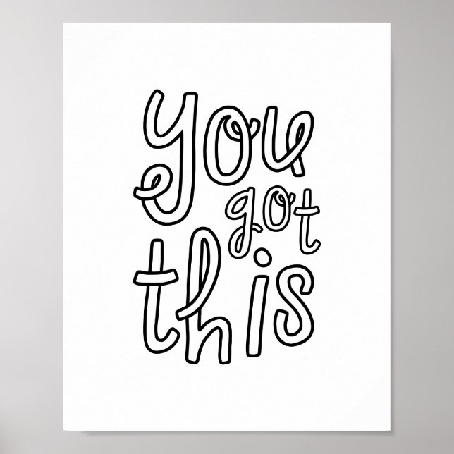 Poster You Got This, Cute Motivational (Frente)