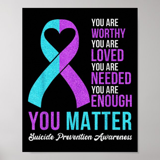 Poster You Kindness Be Kind Suicide Prevention Awareness  (Frente)