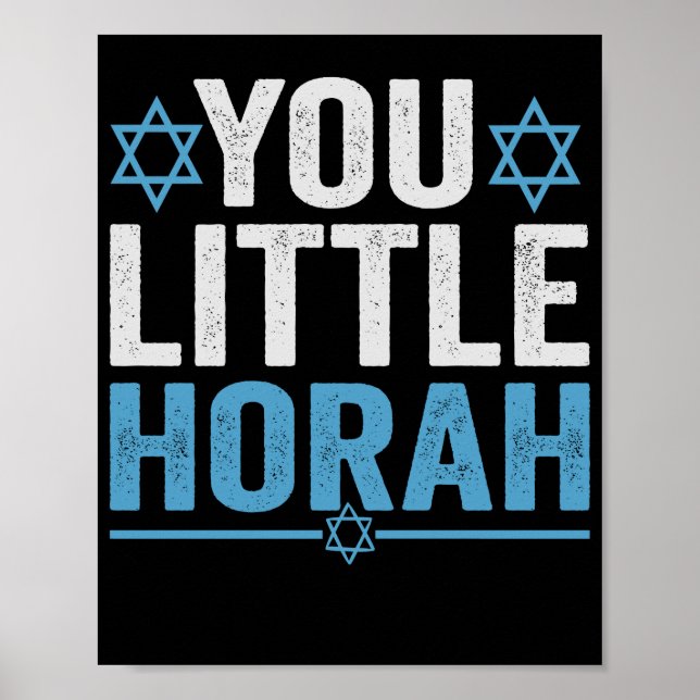 Poster You Little Horah Hanukkah Funny Jewish Saying Gift (Frente)