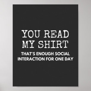 Poster you read my thats enough social interaction