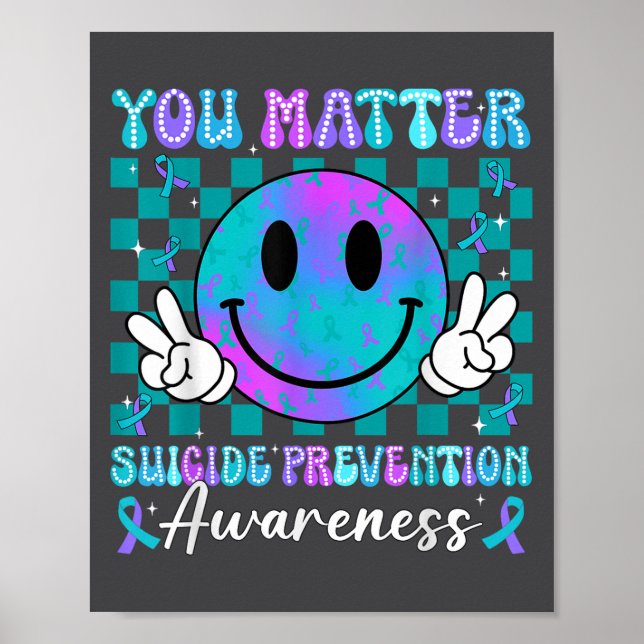 Poster You Ribbon Suicide Prevention Awareness Women Men  (Frente)