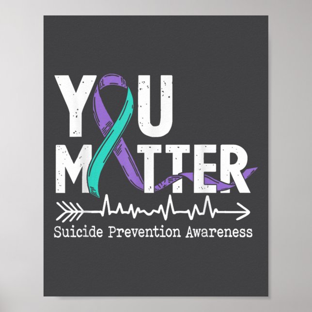 Poster You Semicolon Suicide Prevention Awareness Week  (Frente)