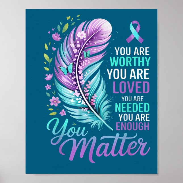 Poster You Suicide Prevention Mental Health Awareness  (Frente)