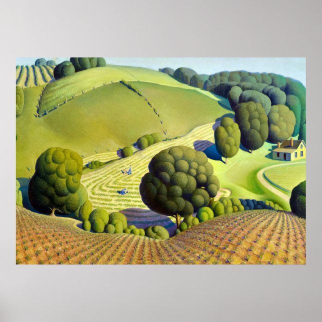Poster Young Corn, 1931, por Grant Wood (Frente)