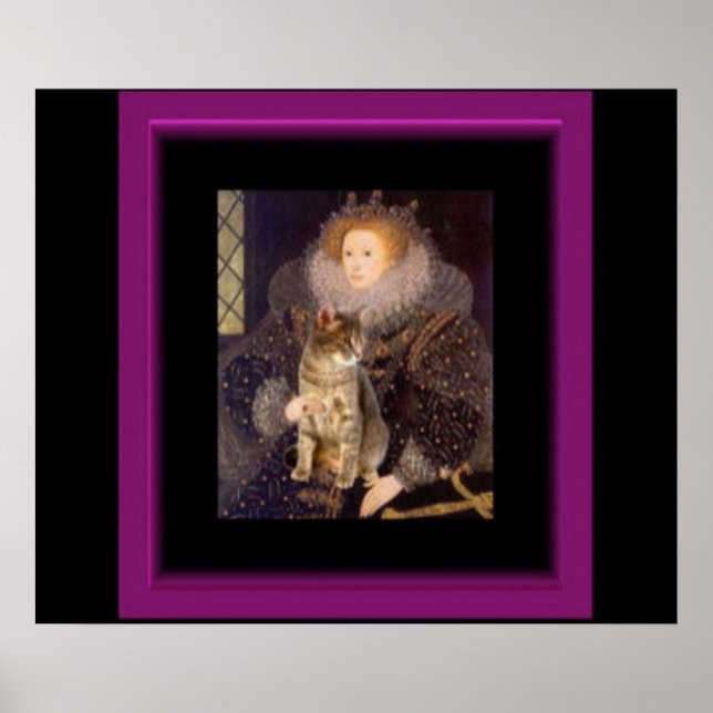Póster Young Elizabeth I e Cat (Frente)