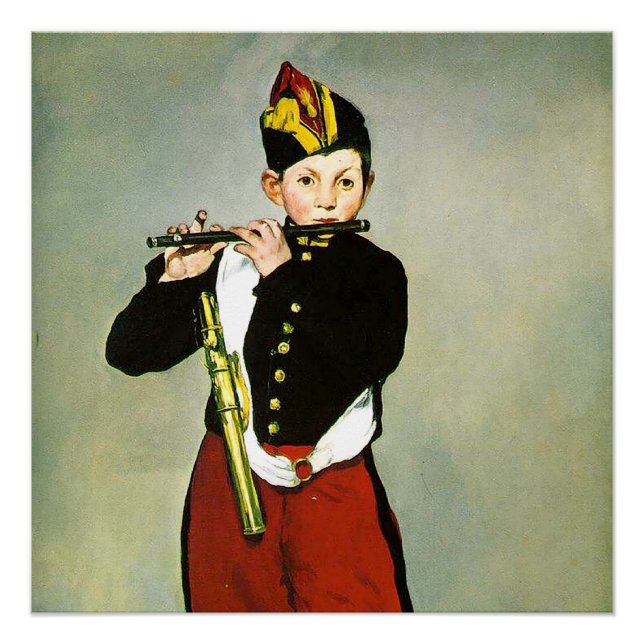 Póster Young Flutist, ou The Fifer Edouard Manet (Frente)