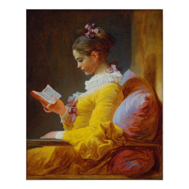 Póster Young Girl Reading por Jean Honore Fragonard (Frente)