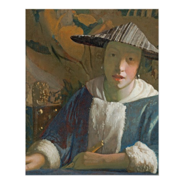 Póster Young Girl with a Flute, c.1665-70 (Frente)