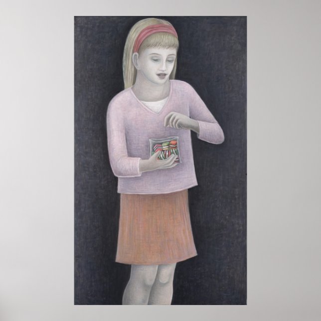 Poster Young Girl with Sweets 2007 (Frente)