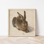 Poster Young Hare | Albrecht Dürer<br><div class="desc">Young Hare (1502),  do artista alemão Albrecht Dürer. Arte original é uma pintura de aquarela de estudo da natureza de um coelho marrom. Use as ferramentas de design para adicionar texto personalizado ou personalizar a imagem.</div>