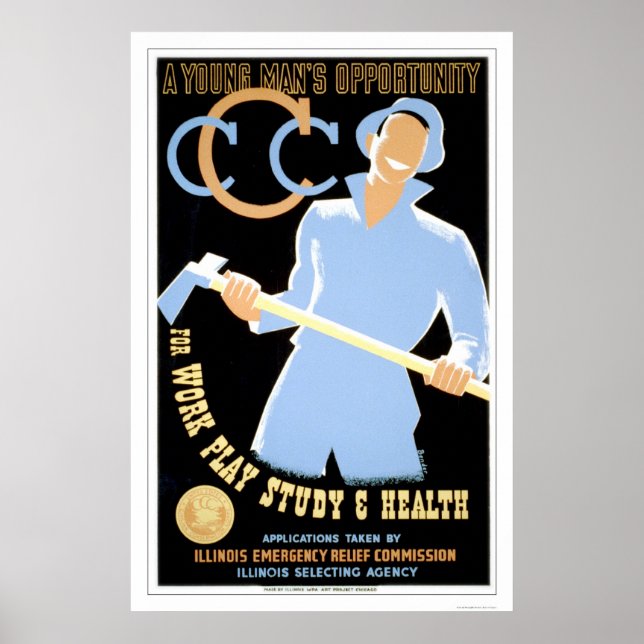 Póster Young Mans Opportunity 1941 WPA (Frente)