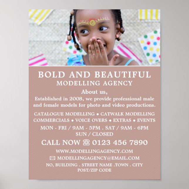 Poster Young Model, Modelation Agency, Model Agent (Frente)