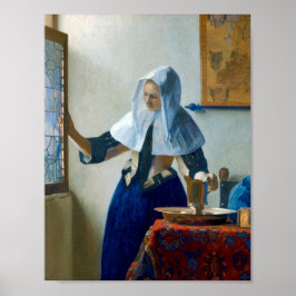 Poster Young Woman with a Water Pitcher by Vermeer