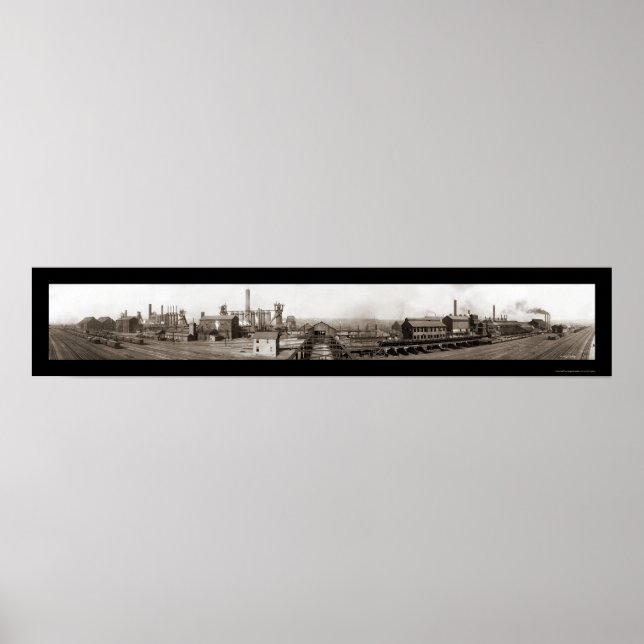 Póster Youngstown OH Steel Foto 1910 (Frente)