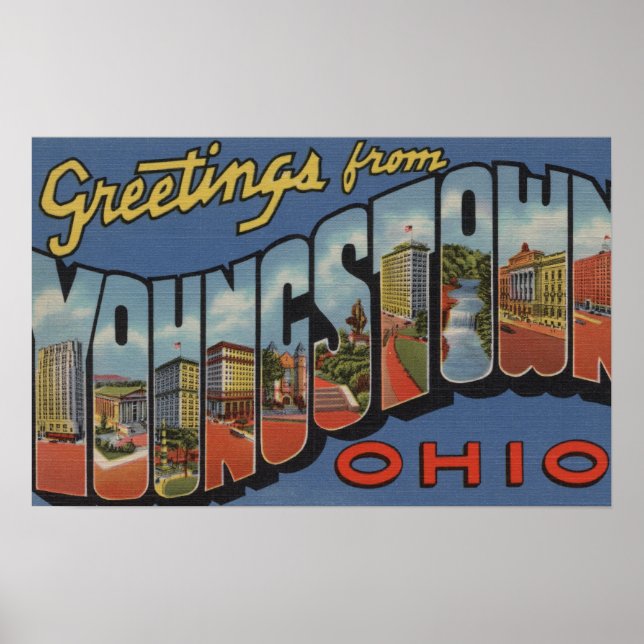 Póster Youngstown, Ohio - Cenas com Letras Grandes (Frente)
