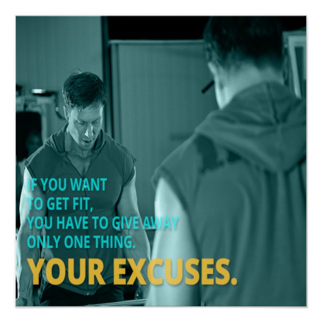 Póster Your Excuses Motivational Poster (Frente)