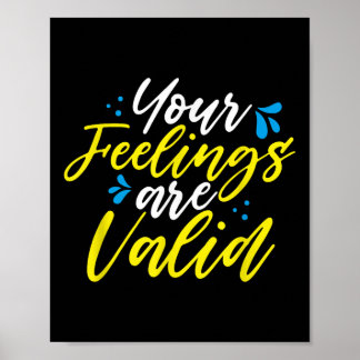 Poster Your Feelings Are Valid - Mental Health Awareness 