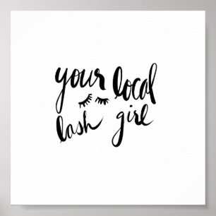 Poster Your local lash girl -Lash Room Wall Decor