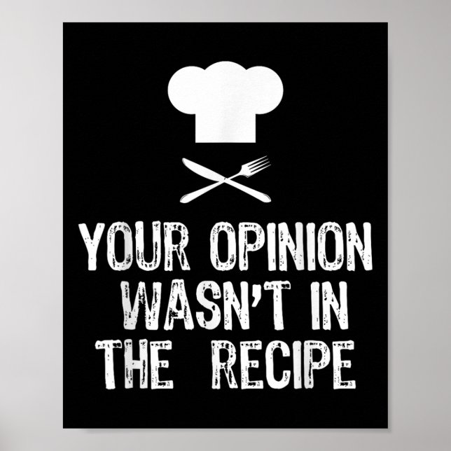 Poster Your Onion Wasnt In The Recipe Chef Cooking Gift C (Frente)