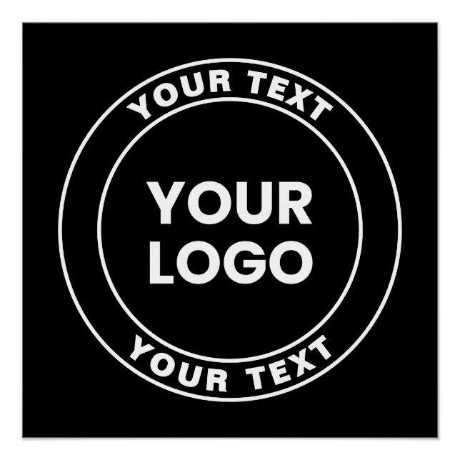 Póster Your Uploaded Logo + Bold Circular Text  (Frente)