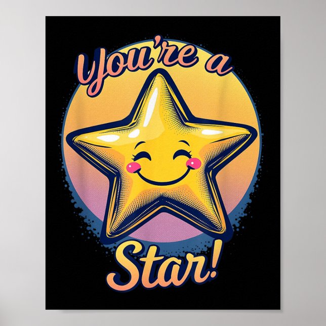 Poster You're A Star Compliment Day Motivational Design  (Frente)