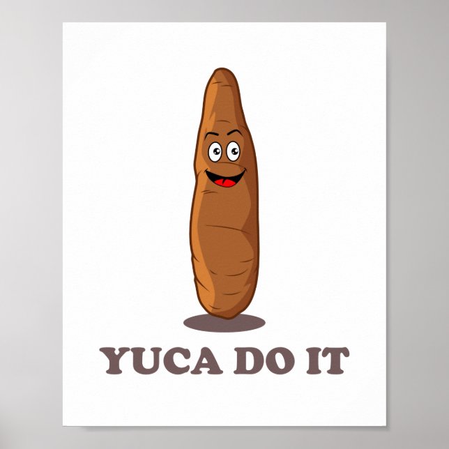 Poster Yuca Faz Isso - Funny Kawaii Yuca Pun (Frente)