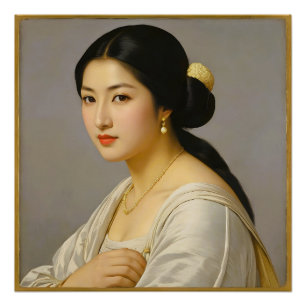 Póster "Yuki Mori" Retrato Feminino de Arte Fina