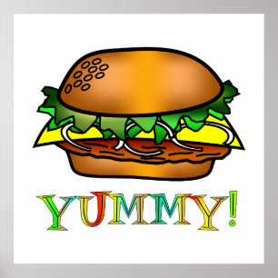Póster Yummy Hamburger