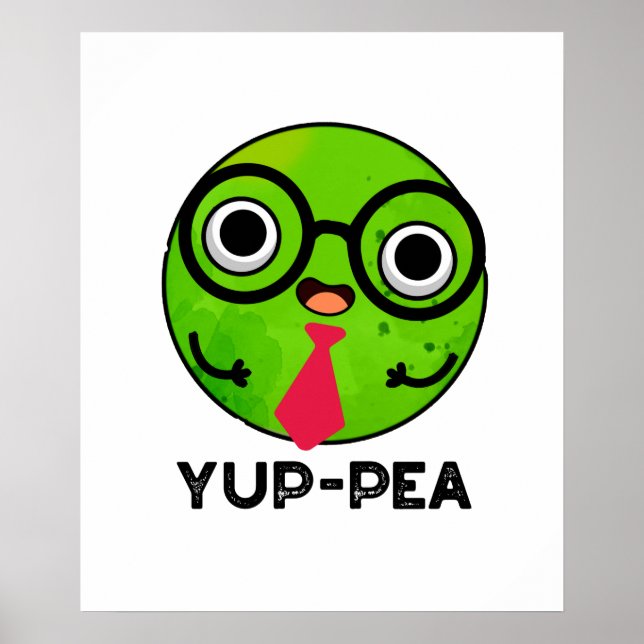 Poster Yup-pea Funny Yuppie Veggie Pea Pun (Frente)