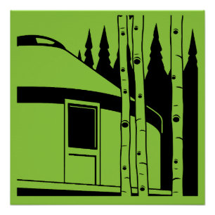 Póster Yurt Living In Nature