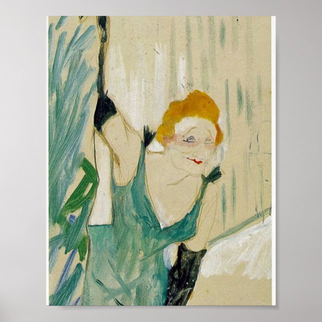 Póster Yvette Guilbert por Henri de Toulouse-Lautrec (Frente)