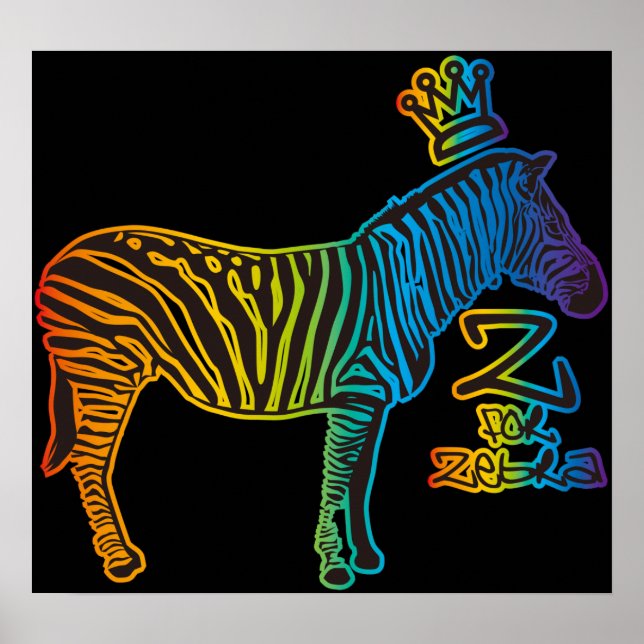 Póster Z para Zebra (Frente)