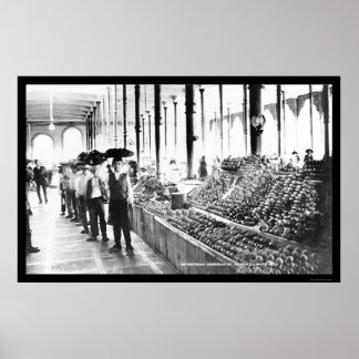 Póster Zacatecas, Mercado de Comidas do México, 1904