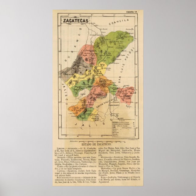 Póster Zacatecas, México (Frente)