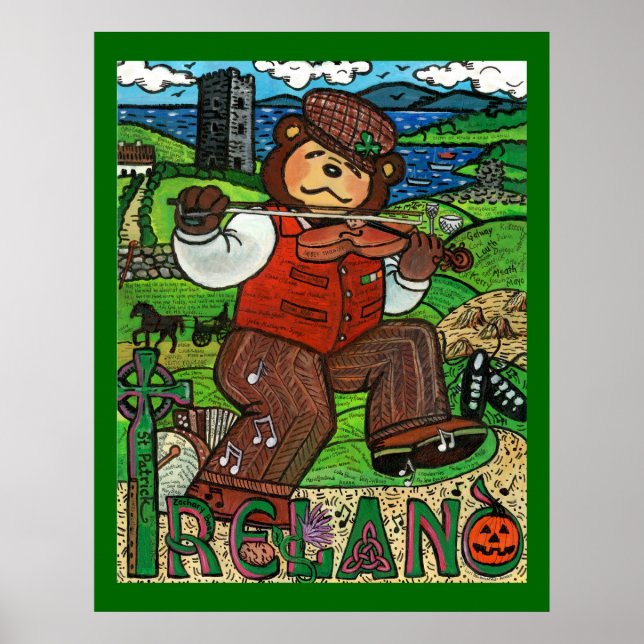 Póster Zachary Bear's® Tribute à Irlanda (Frente)