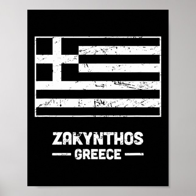 Poster Zacinto Grécia - Ilha Jônica Grega Zacinto  (Frente)