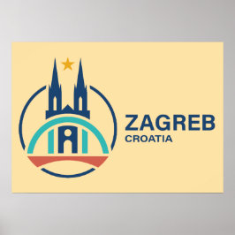 Poster Zagreb Croácia Europa