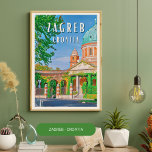 Poster Zagreb, historiador de Croatie<br><div class="desc">Zagreb est la capitale de la Croatie. Zagreb est située au nord du pay sur les flancs de la Medvednica à côté de la Save à une altitude d'environ 122 m.</div>