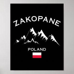 Poster Zakopane Estação de Esqui da Polônia Montanhas Tat