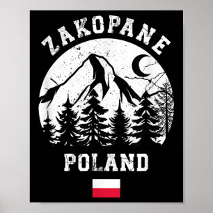 Poster Zakopane Polônia Estação de Esqui Tatra Esqui Alpi