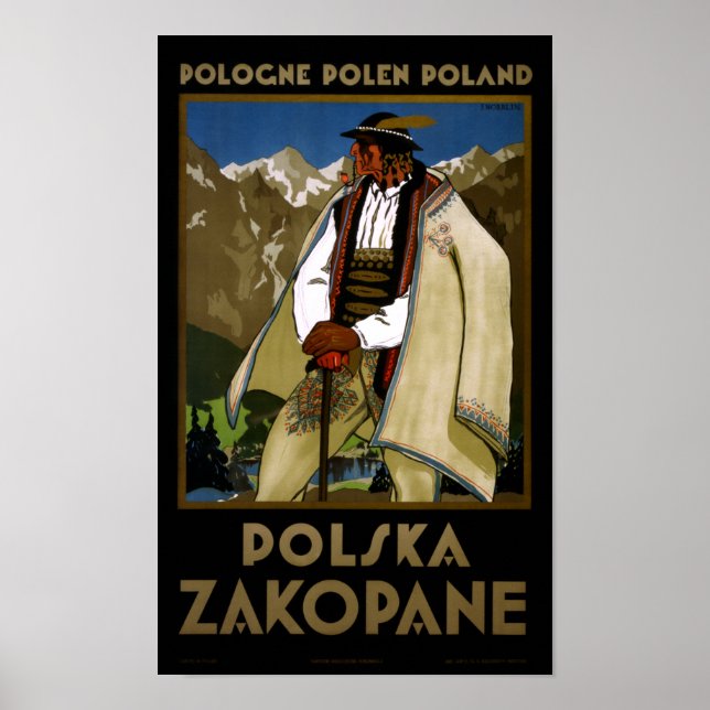 Poster Zakopane Polônia Restaurada (Frente)
