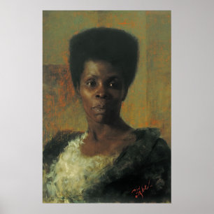 Poster Zamorka (Black Girl) Anton Azbe Art