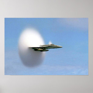 Póster Zangão FA-18 que quebra a barreira sadia (7 de