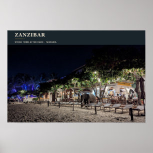 Poster Zanzibar Stone Town Depois do Anoitecer